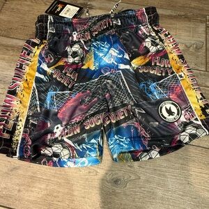 Flow Society Kids' Multicolor Soccer Shorts Large NWT